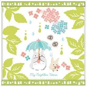 Figurine Studio Ghibli totoro in the rain mini towel